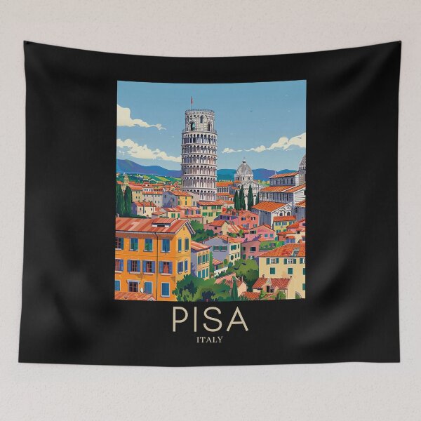 Item preview, A Pop Art Travel Print of Pisa - Italy  designed and sold by StudioRedKoala.