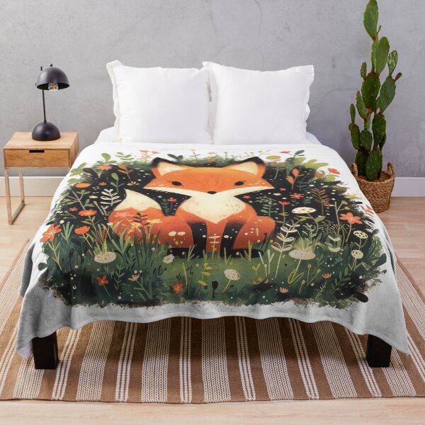 Item preview, Amazing fox in flowers designed and sold by JoyfulNat.