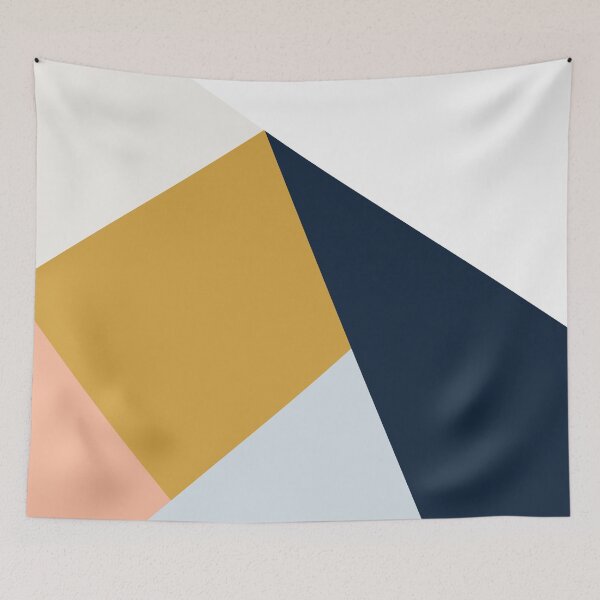 Item preview, Mid Century Modern Vintage Inspired Colorfield Geometric Abstract Poster designed and sold by pollylopsicle.