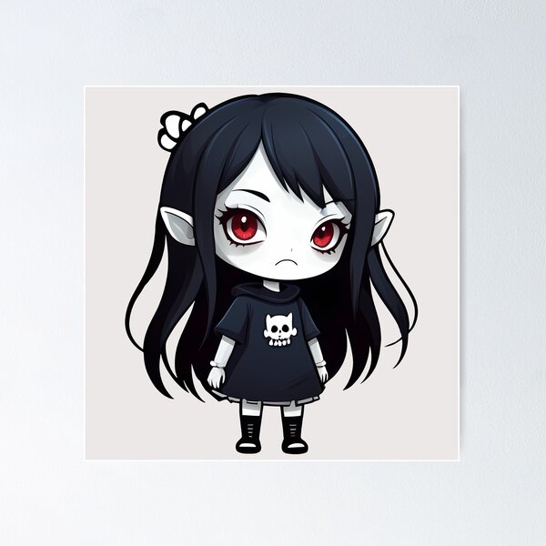 Item preview, Cute Pale Goth Emo Monster Girl designed and sold by MadnessEnvelope.