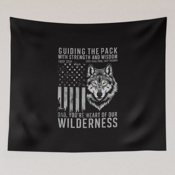 Item preview, Guiding Wolf Dad T-Shirt - Strength & Wisdom in Every Thread designed and sold by HOMEDESIGNPRINT.