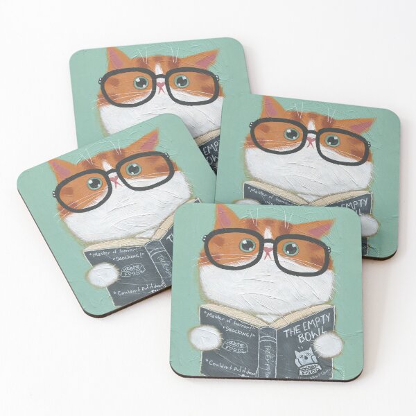 Item preview, Book Reading Cat designed and sold by KilkennyCat Art.