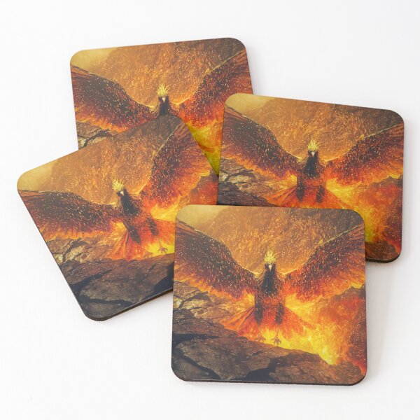 Item preview, Dark phoenix bird rising out of lava designed and sold by psychoshadow.