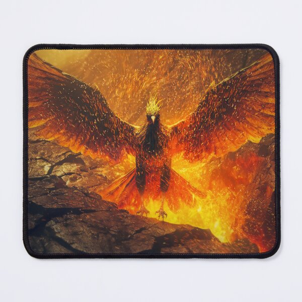 Item preview, Dark phoenix bird rising out of lava designed and sold by psychoshadow.