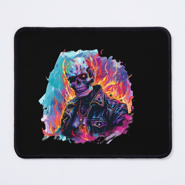 Item preview, Colorful Abstract Skull With Motorbike Jacket designed and sold by MKDSN.