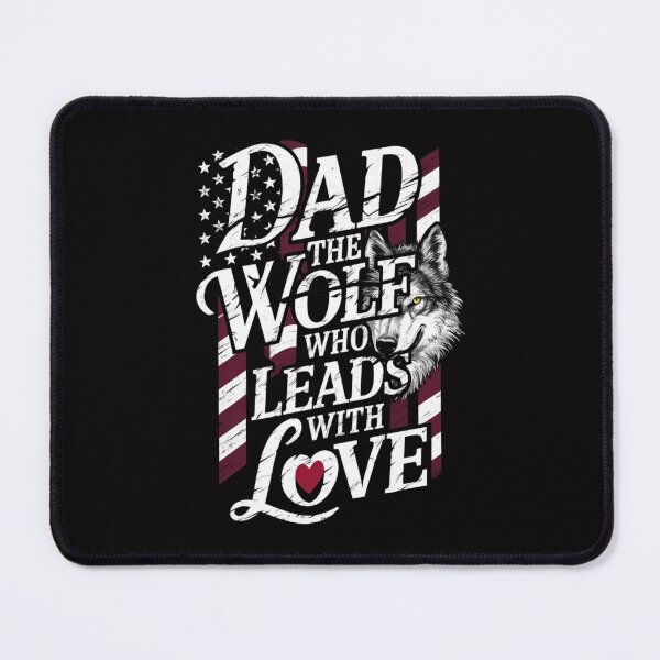 Item preview, Lead with Love - Patriotic Wolf Dad T-Shirt designed and sold by HOMEDESIGNPRINT.