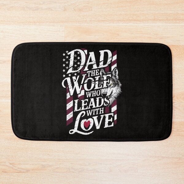 Item preview, Lead with Love - Patriotic Wolf Dad T-Shirt designed and sold by HOMEDESIGNPRINT.