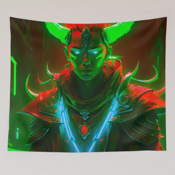 Item preview, Horned Guardian: Mythical Futuristic Warrior designed and sold by GrizzlyCollective.