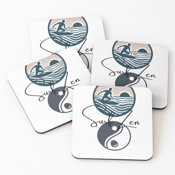 Item preview, Surf Zen- Minimalistic Retro Art Surfing Design designed and sold by Wolvescreate.