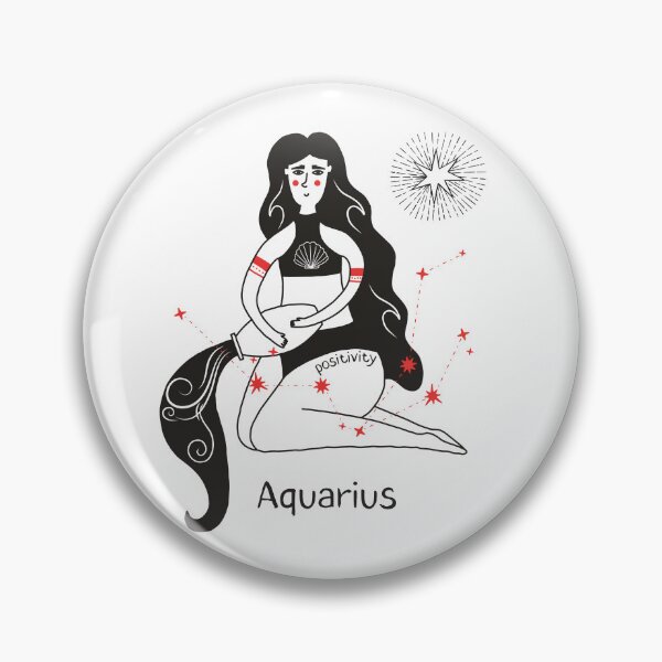Item preview, B. positivity Zodiac Female Aquarius designed and sold by MonochromeEcho.