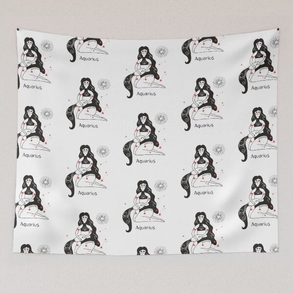 Item preview, B. positivity Zodiac Female Aquarius designed and sold by MonochromeEcho.