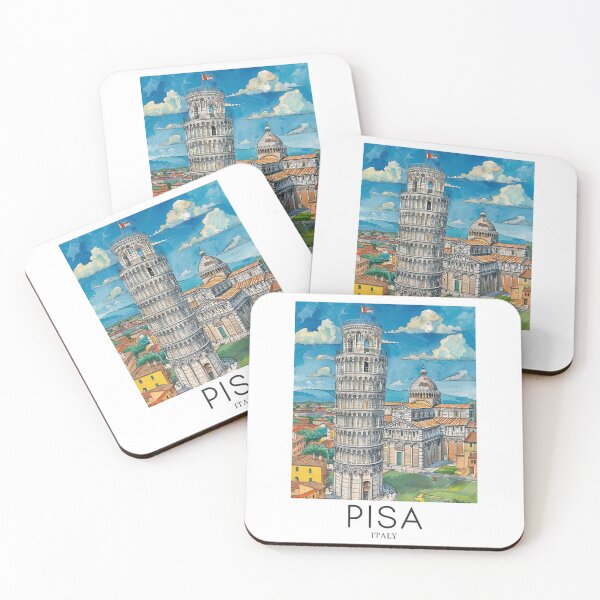 Item preview, A Pop Art Travel Print of Pisa - Italy  designed and sold by StudioRedKoala.