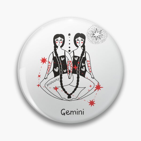 Item preview,  B. positivity Zodiac Female Gemini designed and sold by MonochromeEcho.
