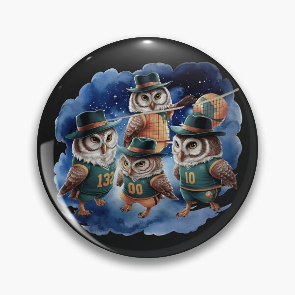 Item preview, "Owls of the Court" Volleyball Team T-Shirt Design, Animal Volleyball designed and sold by TrendyGraphTees.