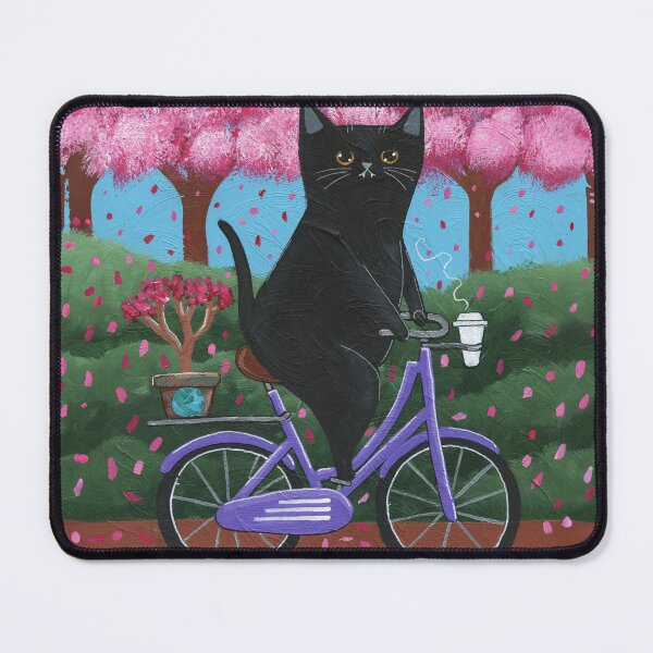 Item preview, Black Cat Earth Day Bicycle Ride designed and sold by KilkennyCat Art.