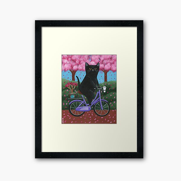 Item preview, Black Cat Earth Day Bicycle Ride designed and sold by KilkennyCat Art.