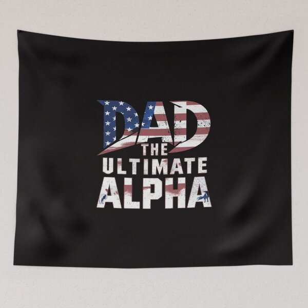 Item preview, Ultimate Alpha Dad T-Shirt - Celebrate Fatherhood with Patriotic Pride designed and sold by HOMEDESIGNPRINT.