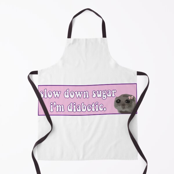 Item preview, Slow Down Sugar I'm Diabetic sad hamster bumper designed and sold by fanky-bumper.