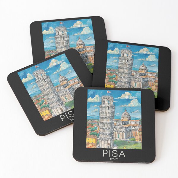 Item preview, A Pop Art Travel Print of Pisa - Italy  designed and sold by StudioRedKoala.