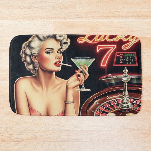 Item preview, Retro Casino Pin Up Illustration designed and sold by PulpVintage.