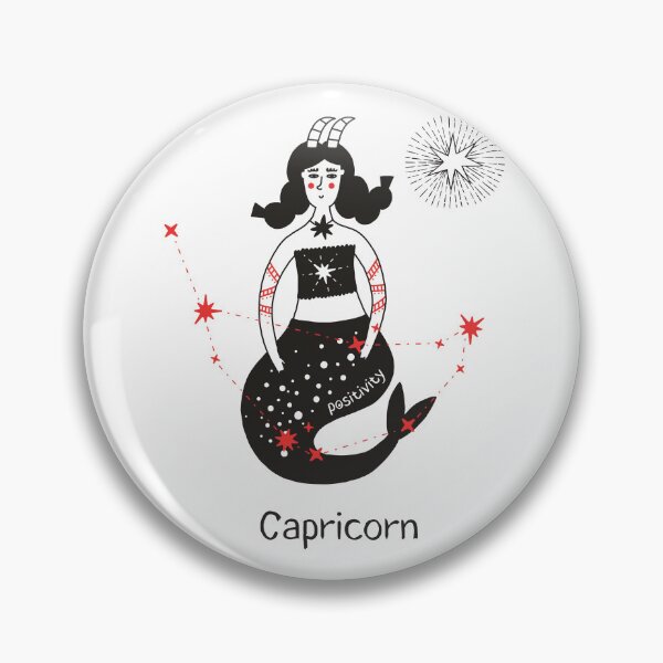 Item preview, B. positivity Zodiac Capricorn designed and sold by MonochromeEcho.