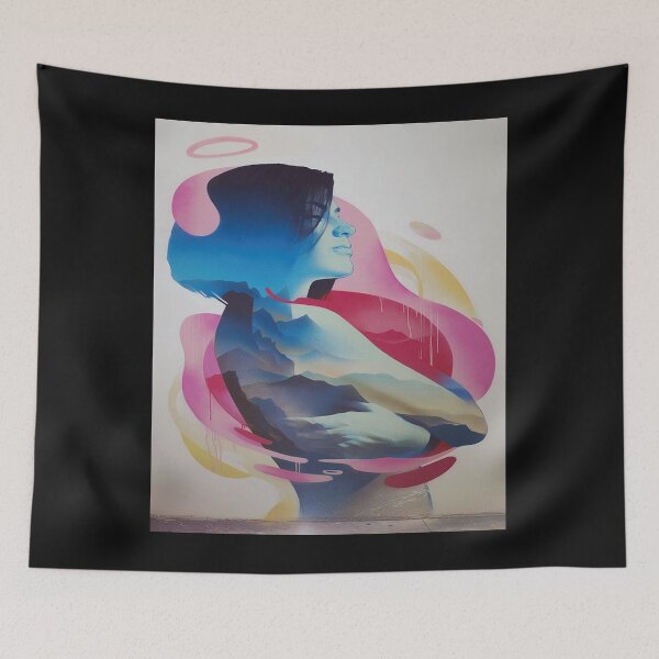 Item preview, Celestial Contours - Abstract Woman Art	 designed and sold by CruzPhillu.
