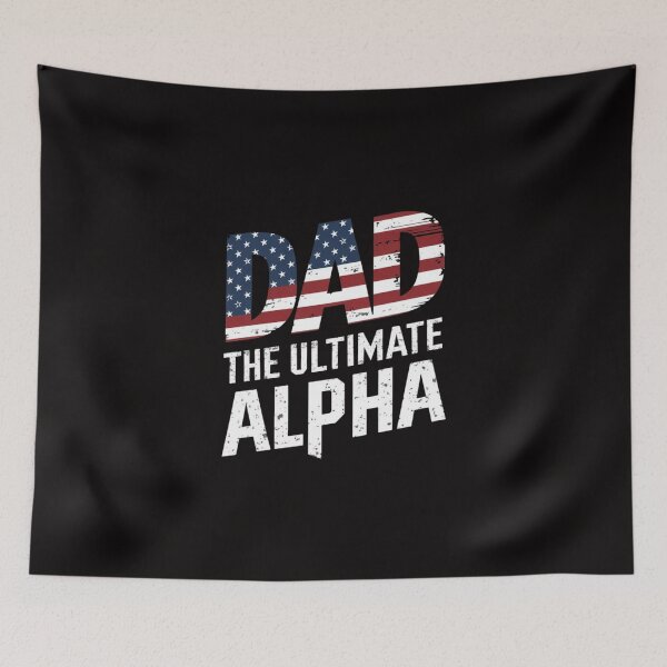 Item preview, Ultimate Alpha Dad T-Shirt - Patriotic American Flag Design designed and sold by HOMEDESIGNPRINT.