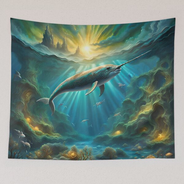 Item preview, Narval en la piscina de fantasía designed and sold by Bright-Moonrise.