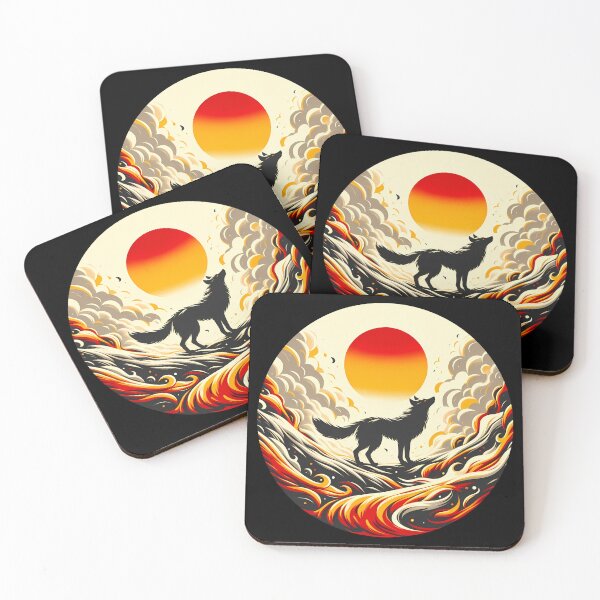 Item preview, Circle Design Lava Fire Wolf, Ai Generated Art  designed and sold by ACC .