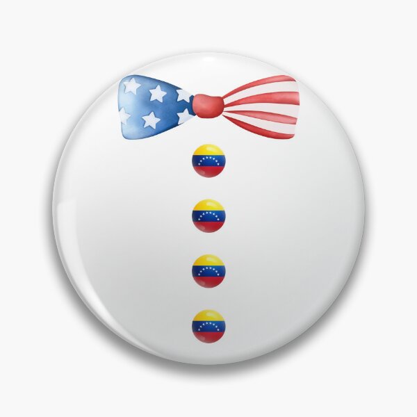 Item preview, Botones Lazo Bandera Estados Unidos Venezuela Día Independencia Bicultural designed and sold by BunBuntheDog-.