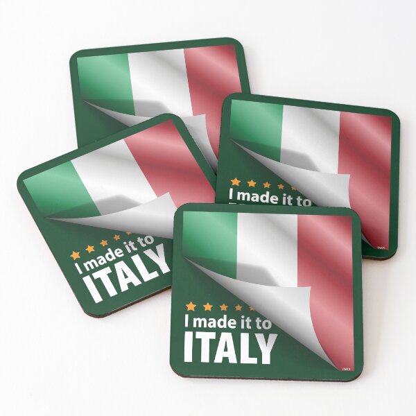 Item preview, I Made It To ITALY Flag Italian Flag Sticker T-Shirt 01 designed and sold by LocationInks.
