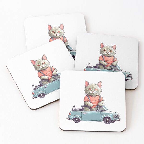 Item preview, cat driving a car designed and sold by misbahsiro.