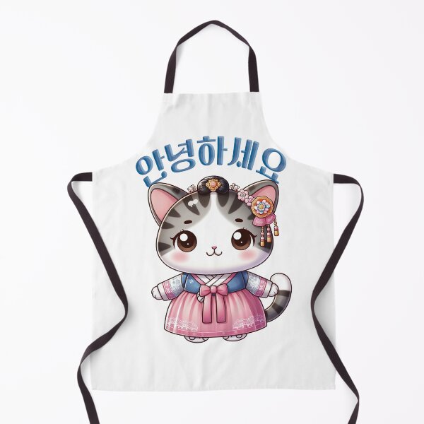 Item preview, cat wearing hanbok designed and sold by lovelybong.