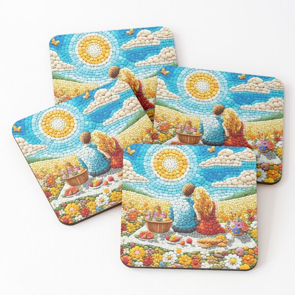Item preview, Idyllic Picnic Mosaic - Blossoming Romance Art designed and sold by FarBeyound.