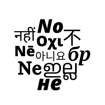 Artwork thumbnail, No In Different Languages by DesignMore21