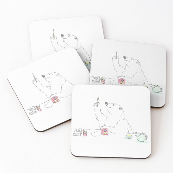 Item preview, Polar bear getting ready to draw and write designed and sold by GiselleSellier.