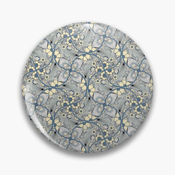 Item preview, French Country Florals Tangle Yellow Art Deco Fans designed and sold by Triplicate Limited.