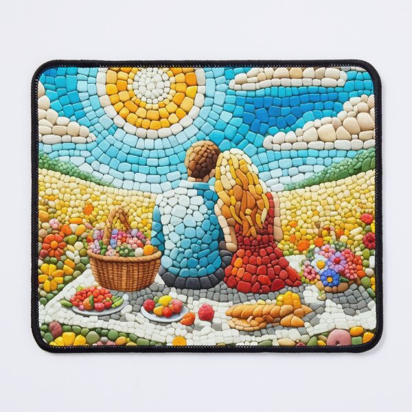 Item preview, Idyllic Picnic Mosaic - Blossoming Romance Art designed and sold by FarBeyound.