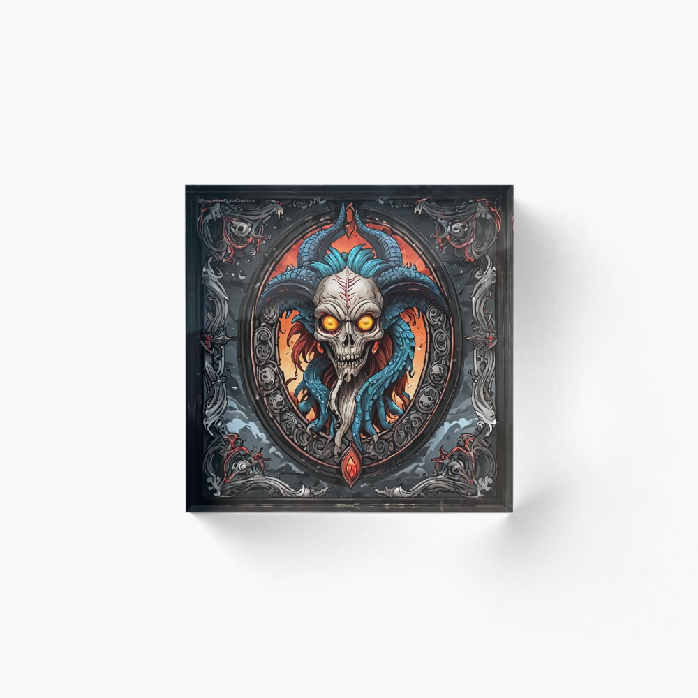 Vista previa del artículo con la obra «Bloque acrílico», diseñado y vendido por NerdscapeDC.