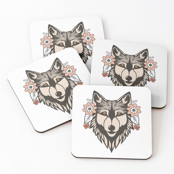 Item preview, Floral Wolf Motif designed and sold by Cosy Fox.