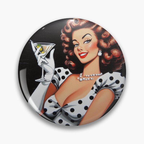 Item preview, Retro Drink Girl designed and sold by PulpVintage.