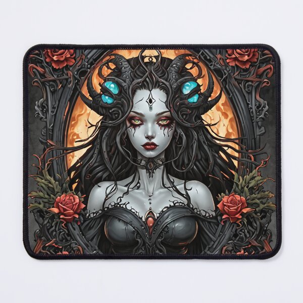 Item preview, Dark Fantasy Devilish Portrait designed and sold by NerdscapeDC.