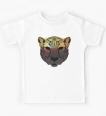 Low Poly Double Exposure Cheetah Kids Tee