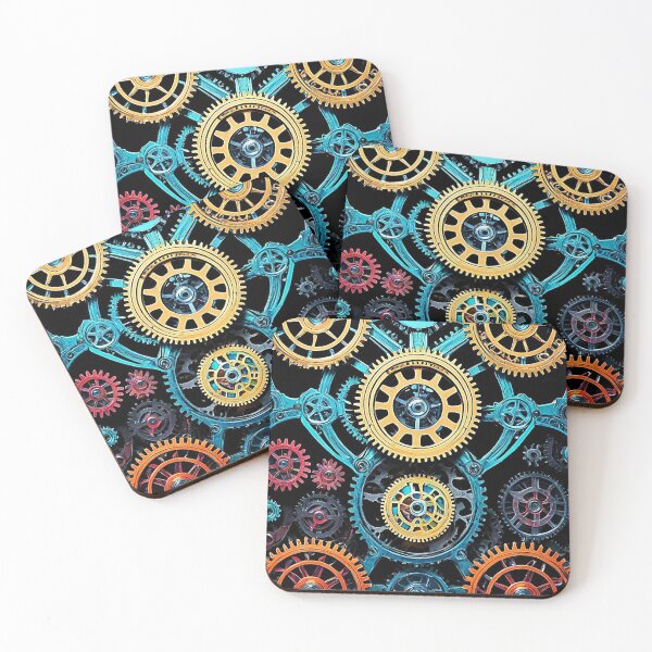 Item preview, Asymmetrical multicolor engine gear pattern. designed and sold by Giulivo Store Graphic.