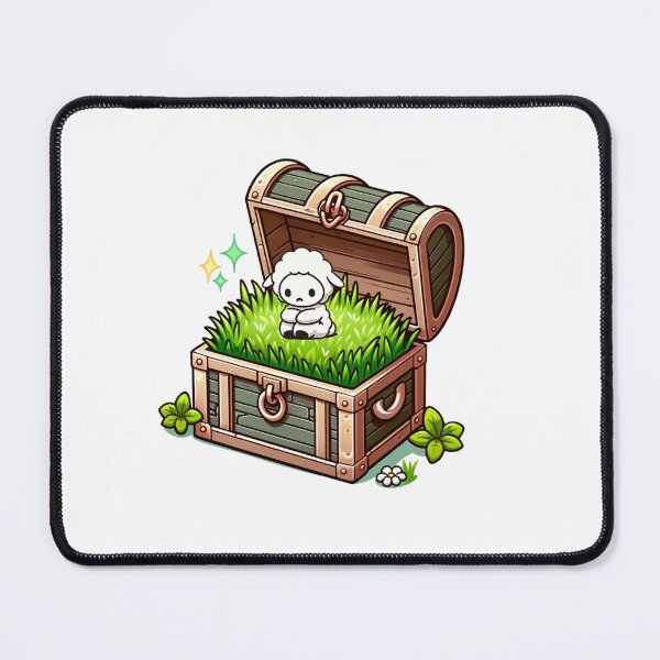 Item preview, A sheep, sitting on the treasure chest with a saddened expression designed and sold by perfect-radius.