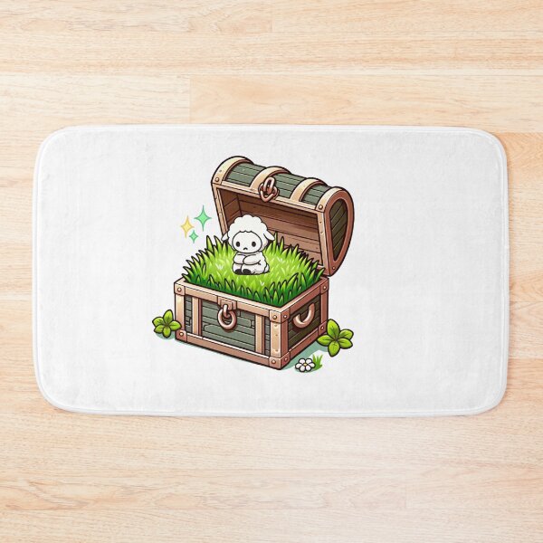 Item preview, A sheep, sitting on the treasure chest with a saddened expression designed and sold by perfect-radius.
