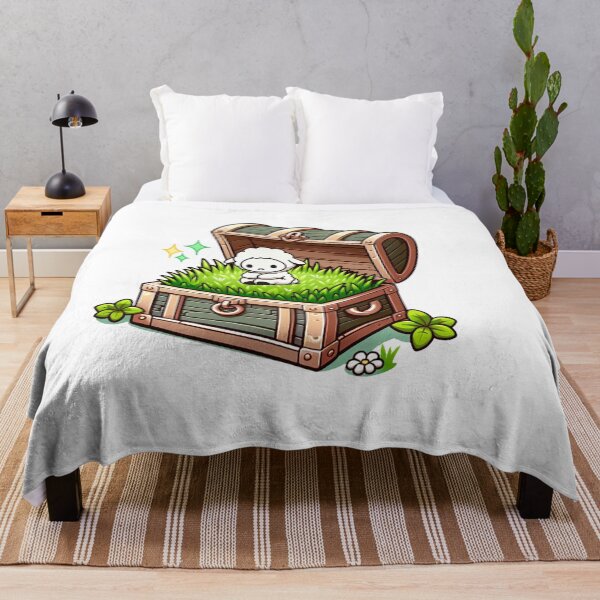 Item preview, A sheep, sitting on the treasure chest with a saddened expression designed and sold by perfect-radius.