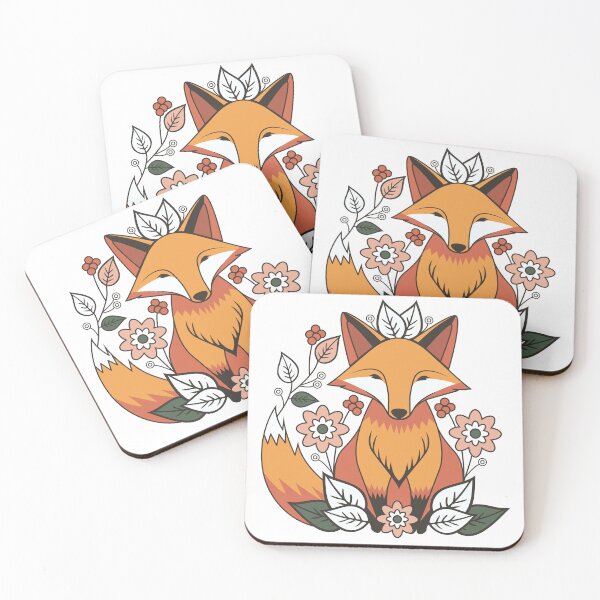 Item preview, Floral Fox Motif designed and sold by Cosy Fox.