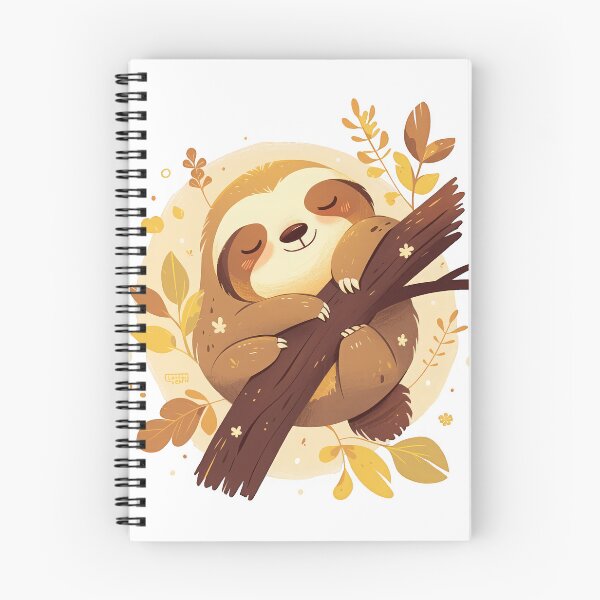 Item preview, Cute sloth relaxing on tree  designed and sold by JoyfulNat.