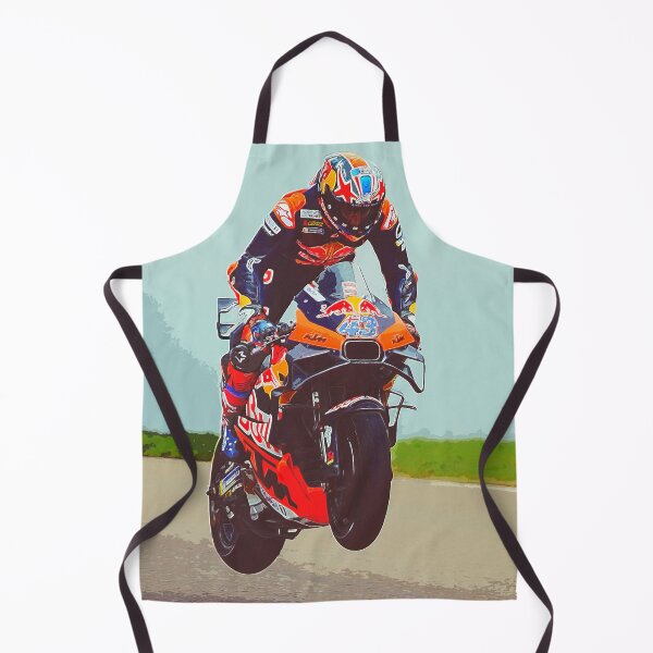 Item preview, Jack Miller flying through the air on his 2024 MotoGP motorcycle watercolor designed and sold by Rodissimus1984.